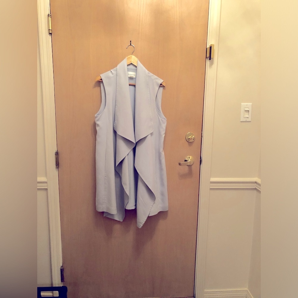Club Monaco Light Blue Sleeveless Draped Vest